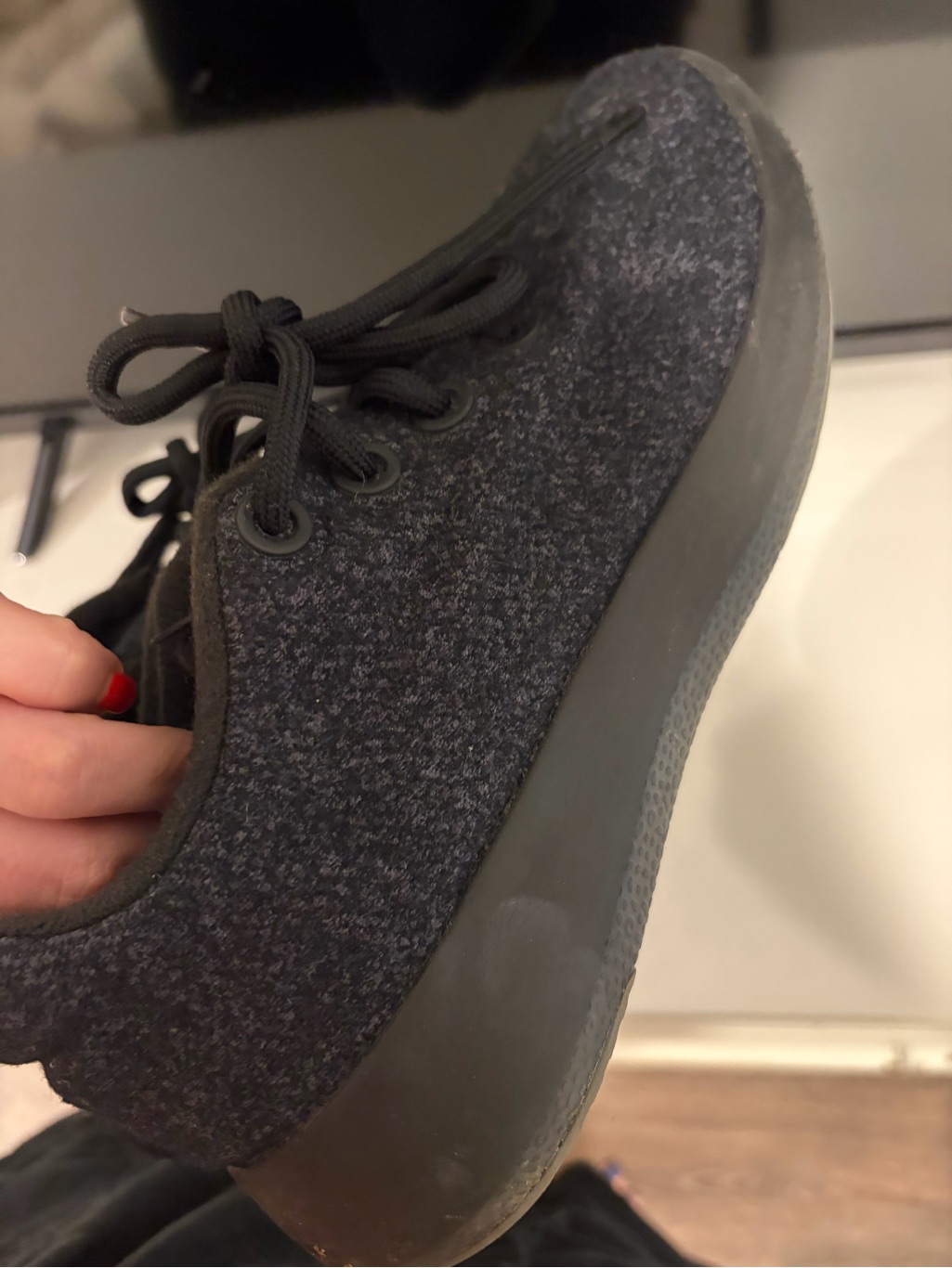 All Birds Women’s Casual Lace-Up Wool Textile Sneakers In Dark Gray